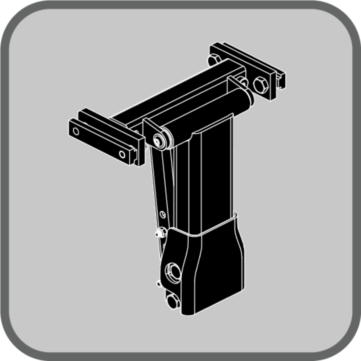 Picture of Basic Highmount Footboard - 10-14" Upper, 5x9 Footplate, Small Calf Pad