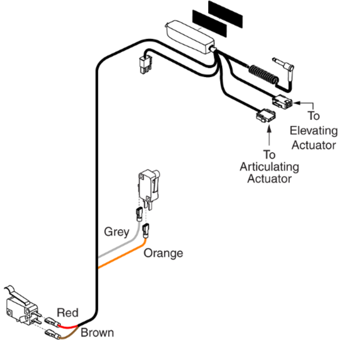 Picture of HARNESS,ARTICULATING ACTUATOR,REAR STOP SWITCH,AFP