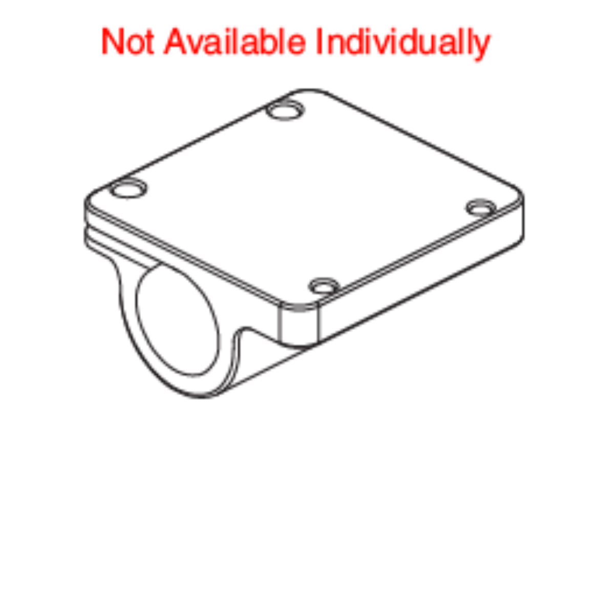 Picture of FOOTPLATE,ANGLE ADJUST,BLACK w/OFFSET MOUNT BLOCK