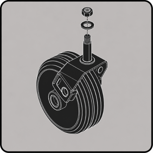 Picture for category 6" Caster Wheel and Fork Assembly