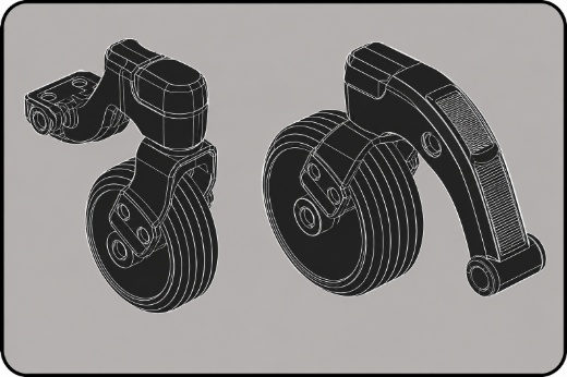 Picture for category 6" Front/6" Rear Caster Arm Assemblies