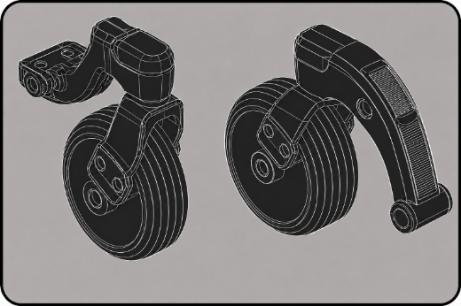 Picture for category 6" Front, 6" Rear Caster wheel Options
