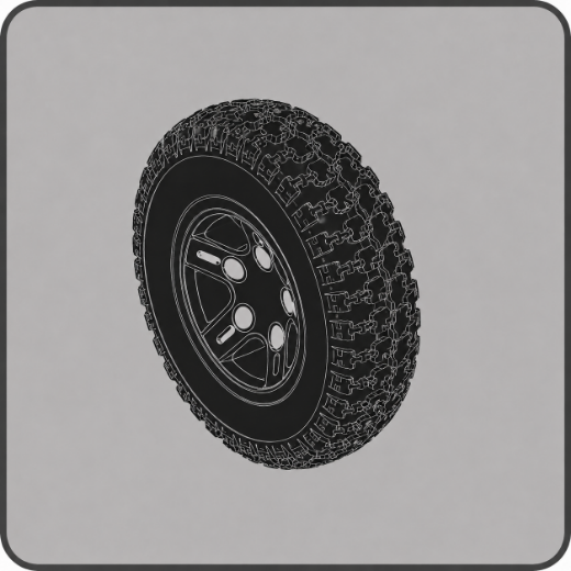 Picture for category 4" x 14" Community Tyre - Flat Free