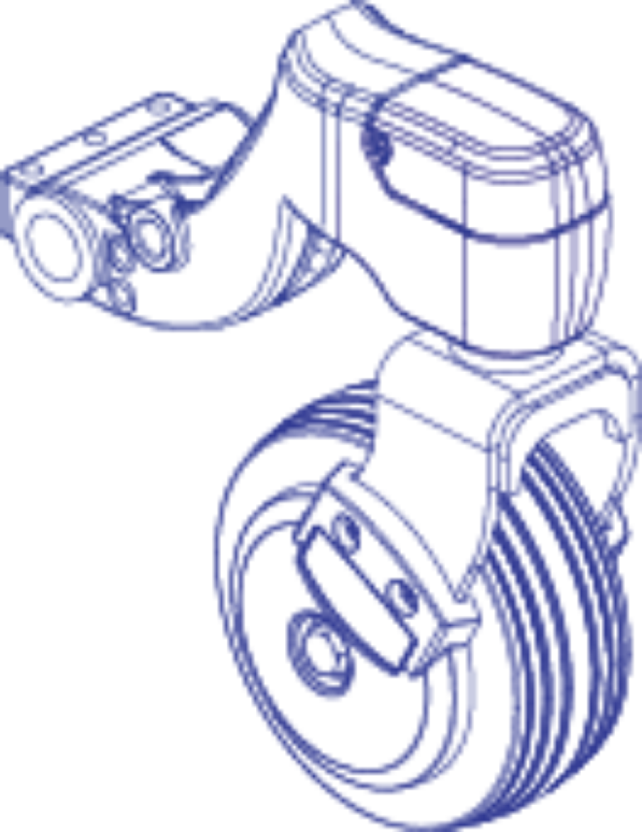 Picture of FRONT RIGHT CASTER ARM ASSEMBLY, STRETTO, 33.5 TRAIL