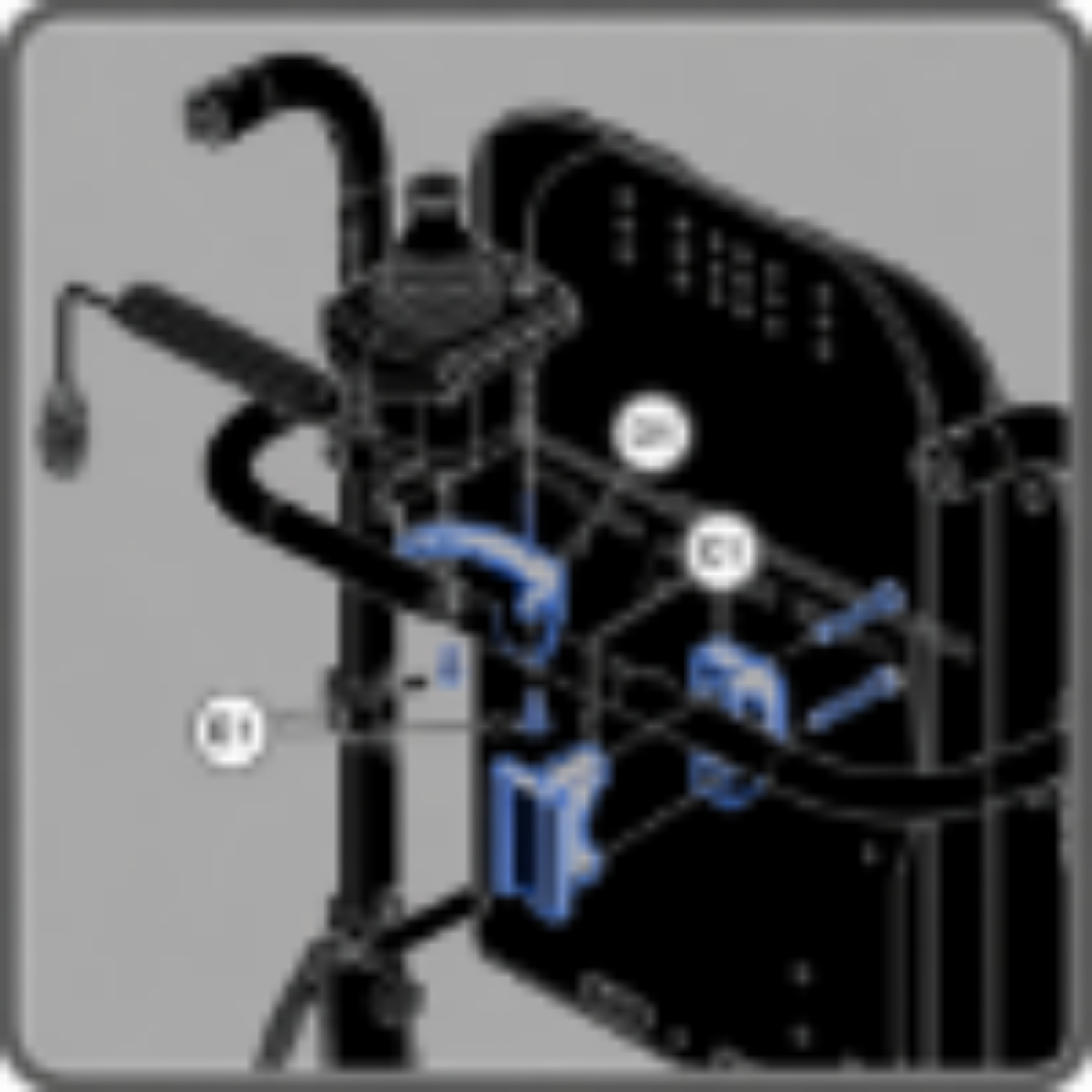 Picture of QL3 Attendant Control Back Cane Push Bar Mounting