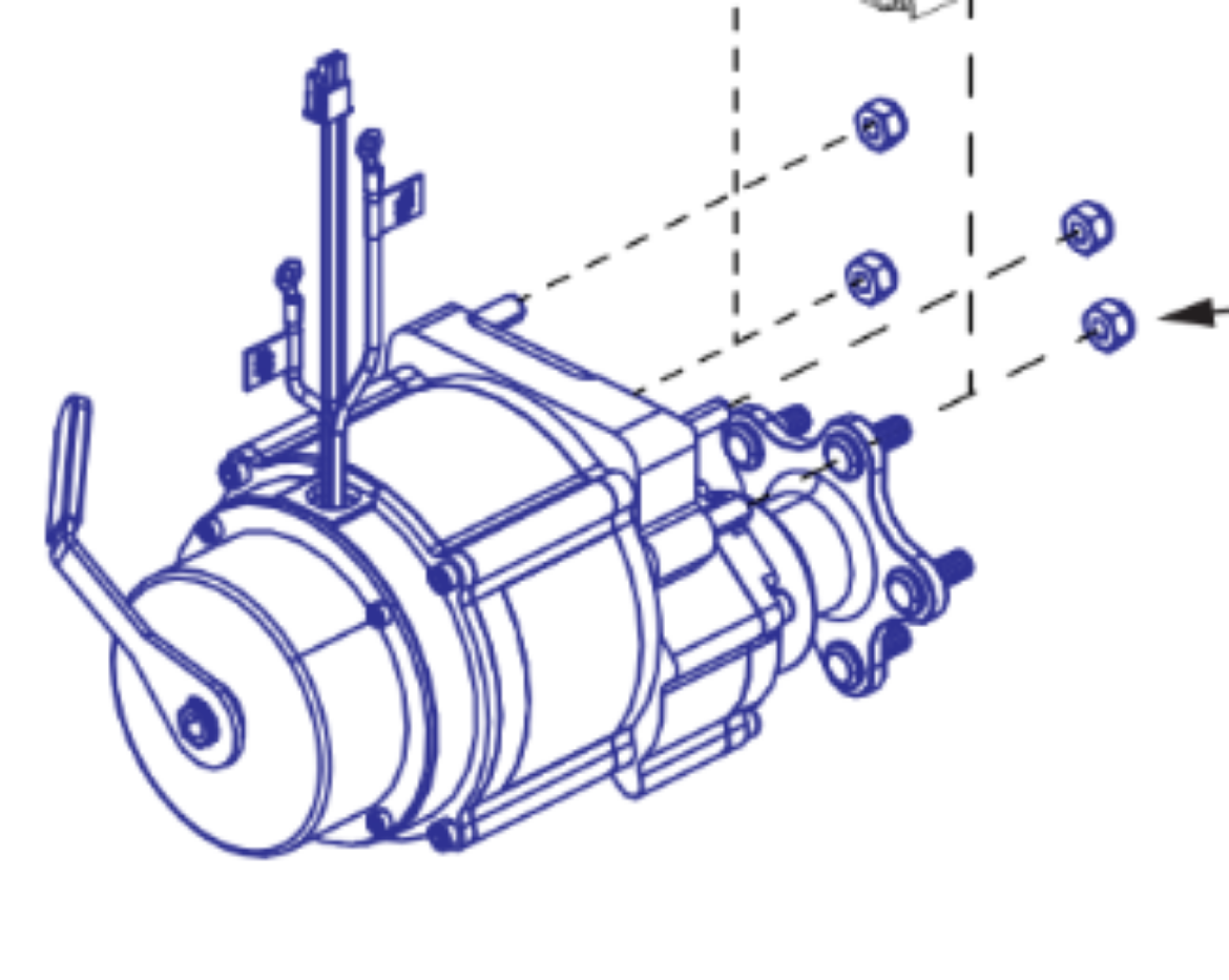 Picture of 4X4 INLINE MOTOR, LEFT REAR *Replace with Left Front Motor