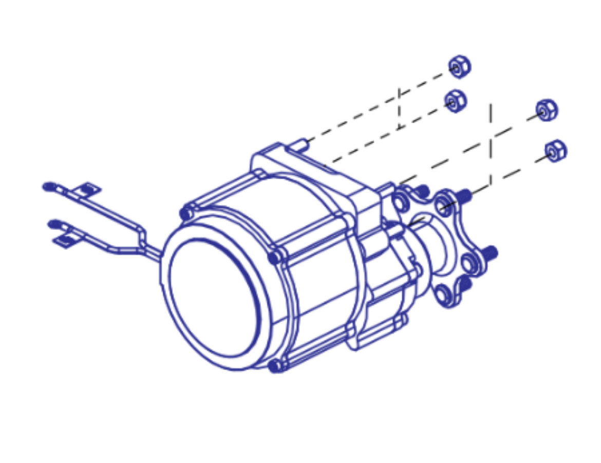 Picture of 4X4 INLINE MOTOR, LEFT FRONT *Replace with Left Rear Motor