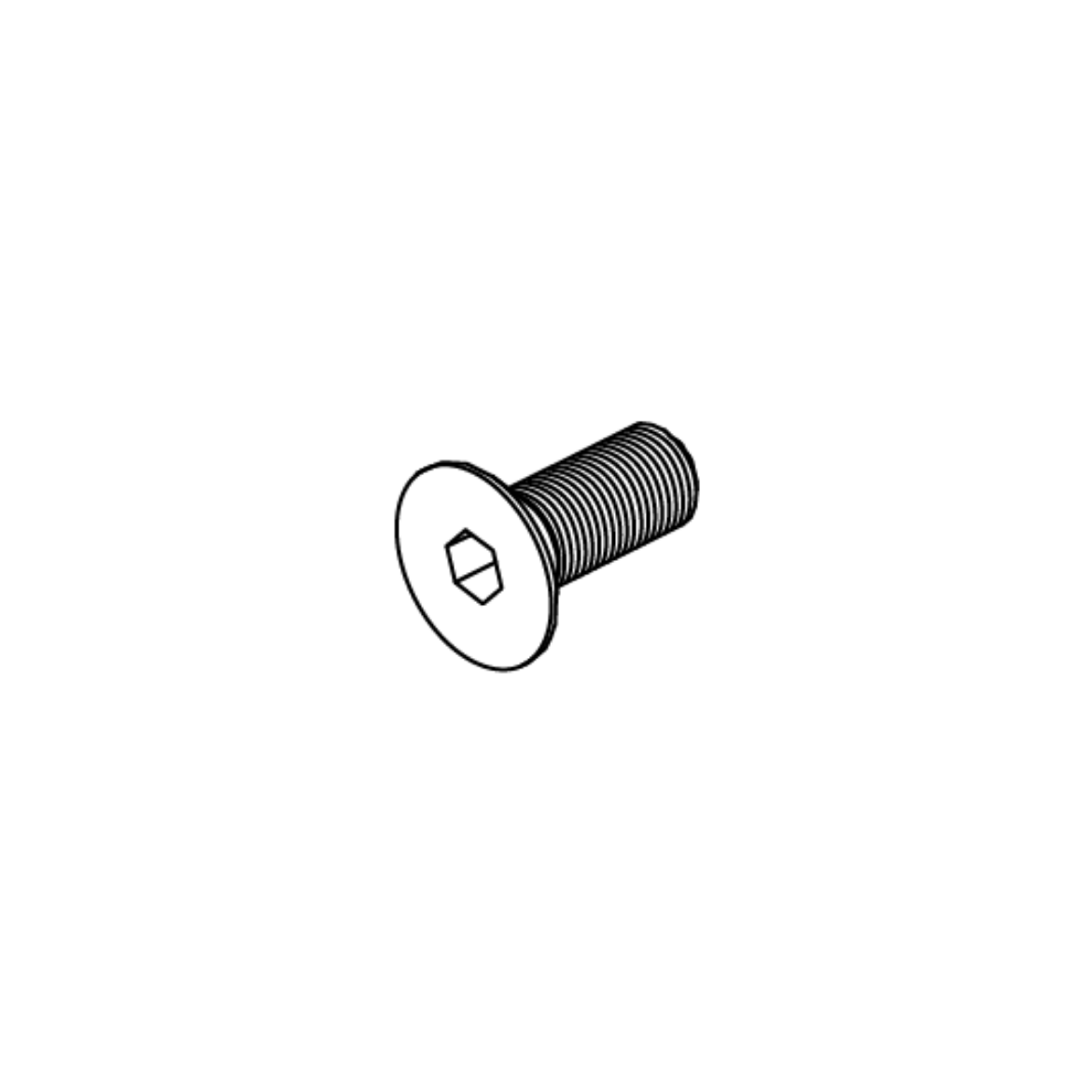 Picture of SCREW,FLAT HEAD,M4X0.7 X 10,ISO 10642,CL 10.9,BZPTVP