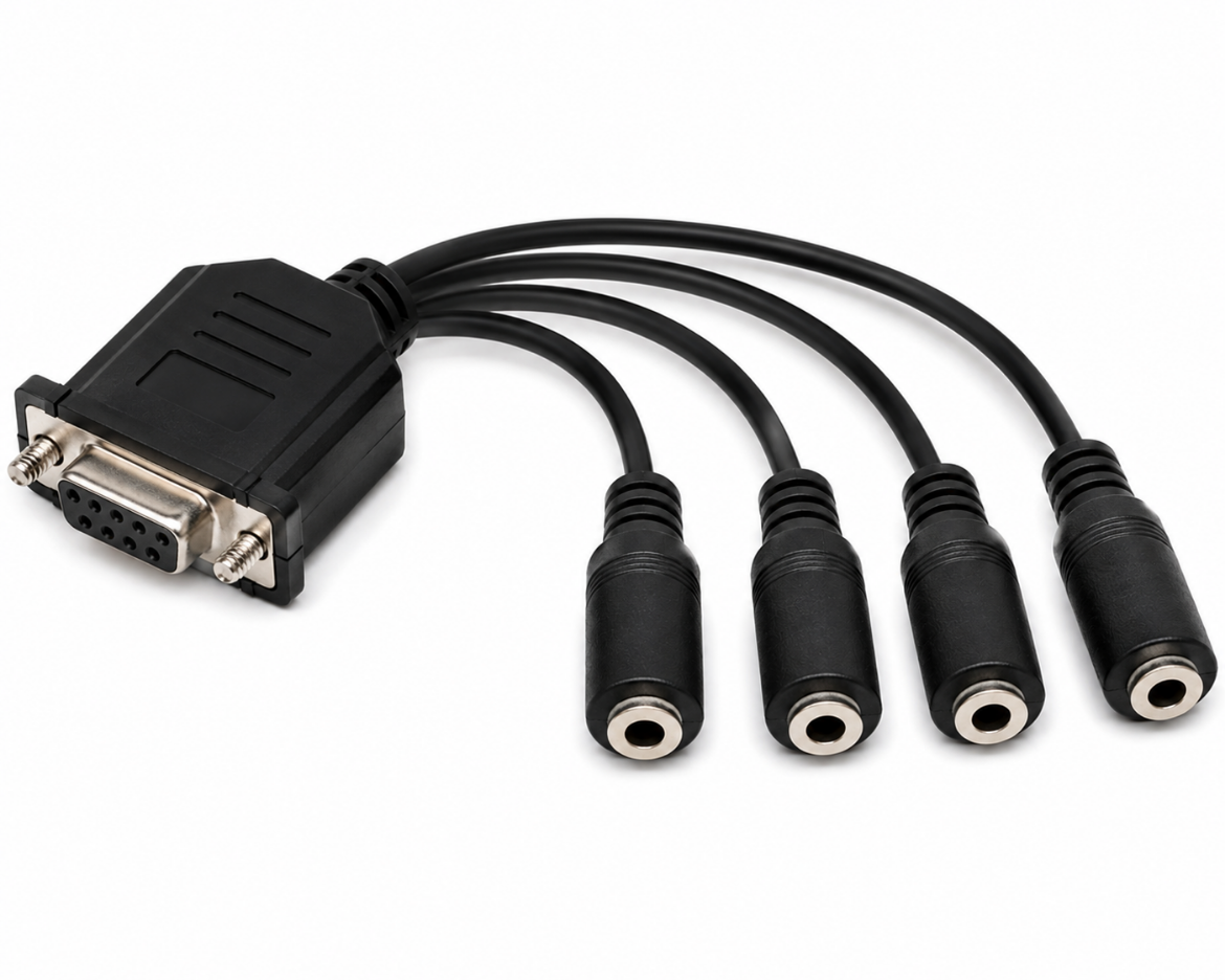 Picture of 9 PIN CABLE W/4 MONO PLUGS