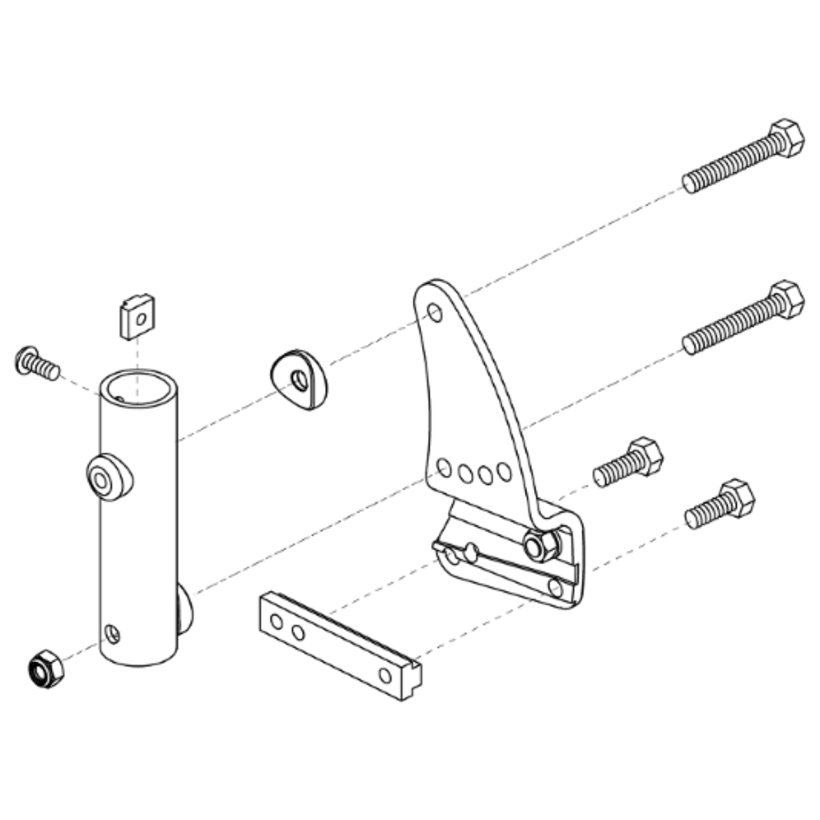 Picture of ANGLE ADJ SIDE RAIL BRKT ASSY 1' IN RIGHT HAND