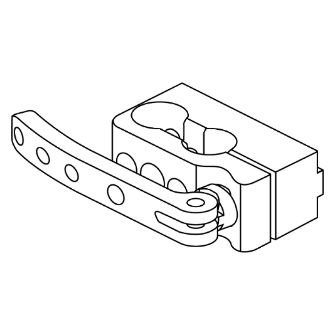Picture of RECEIVER BLOCK, SINGLE POST HEIGHT ADJUSTABLE