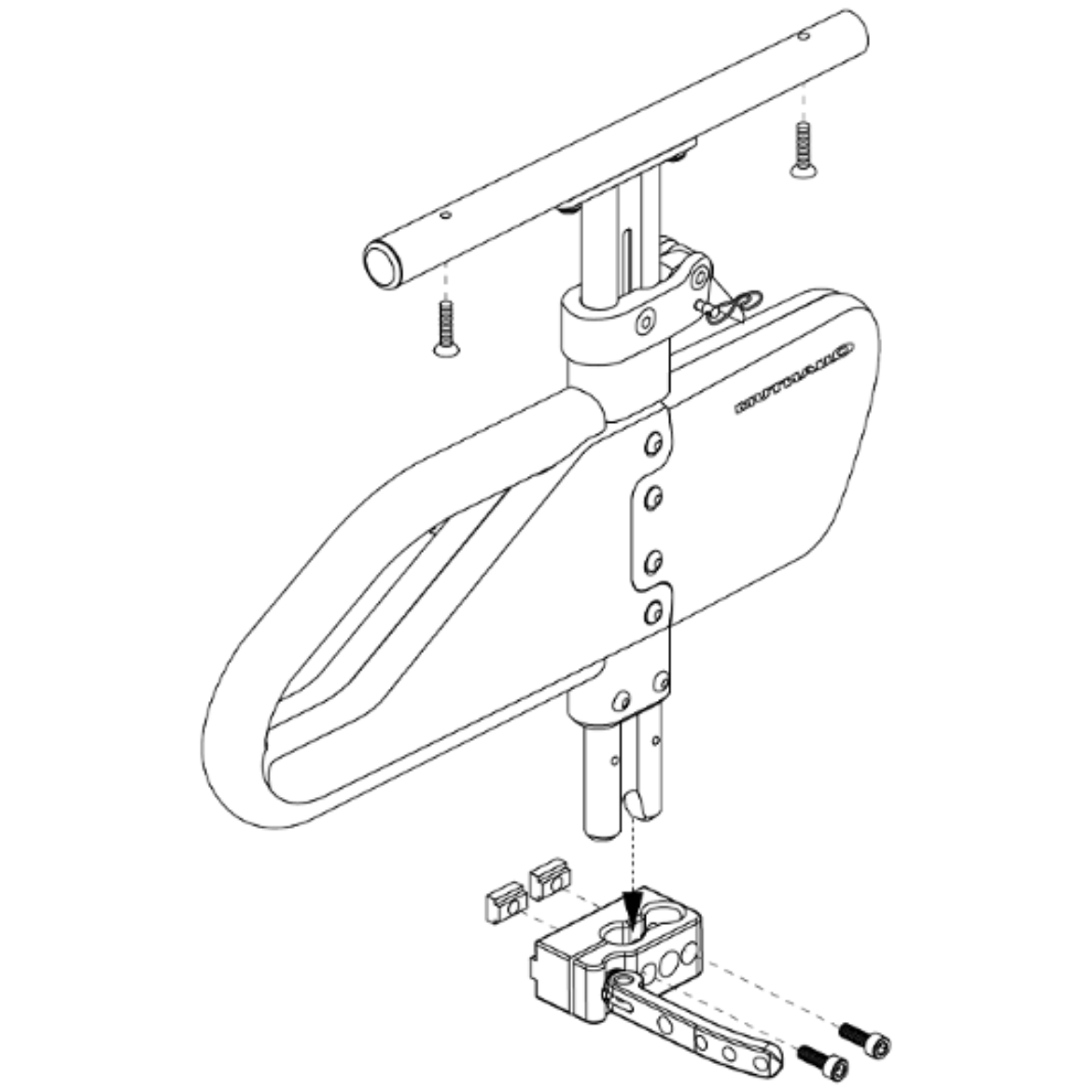 Picture of LEFT HEIGHT ADJUSTABLE ARMREST ASSY W/RECEIVER