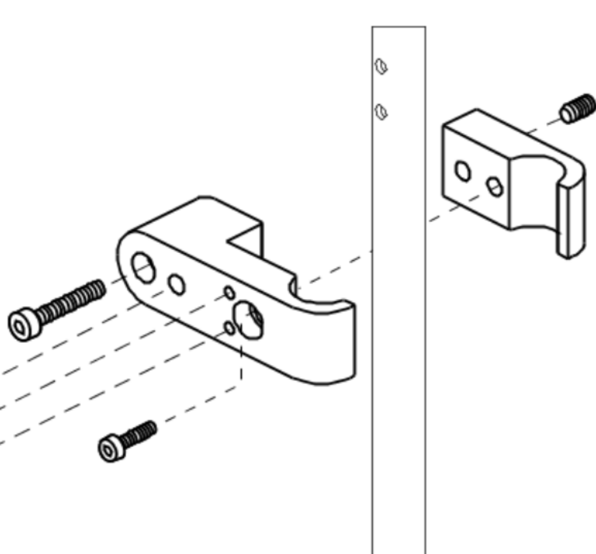 Picture of MOUNT BRACKET,CLAMP,SYNERGY SEAT/TILT,TEXTURED