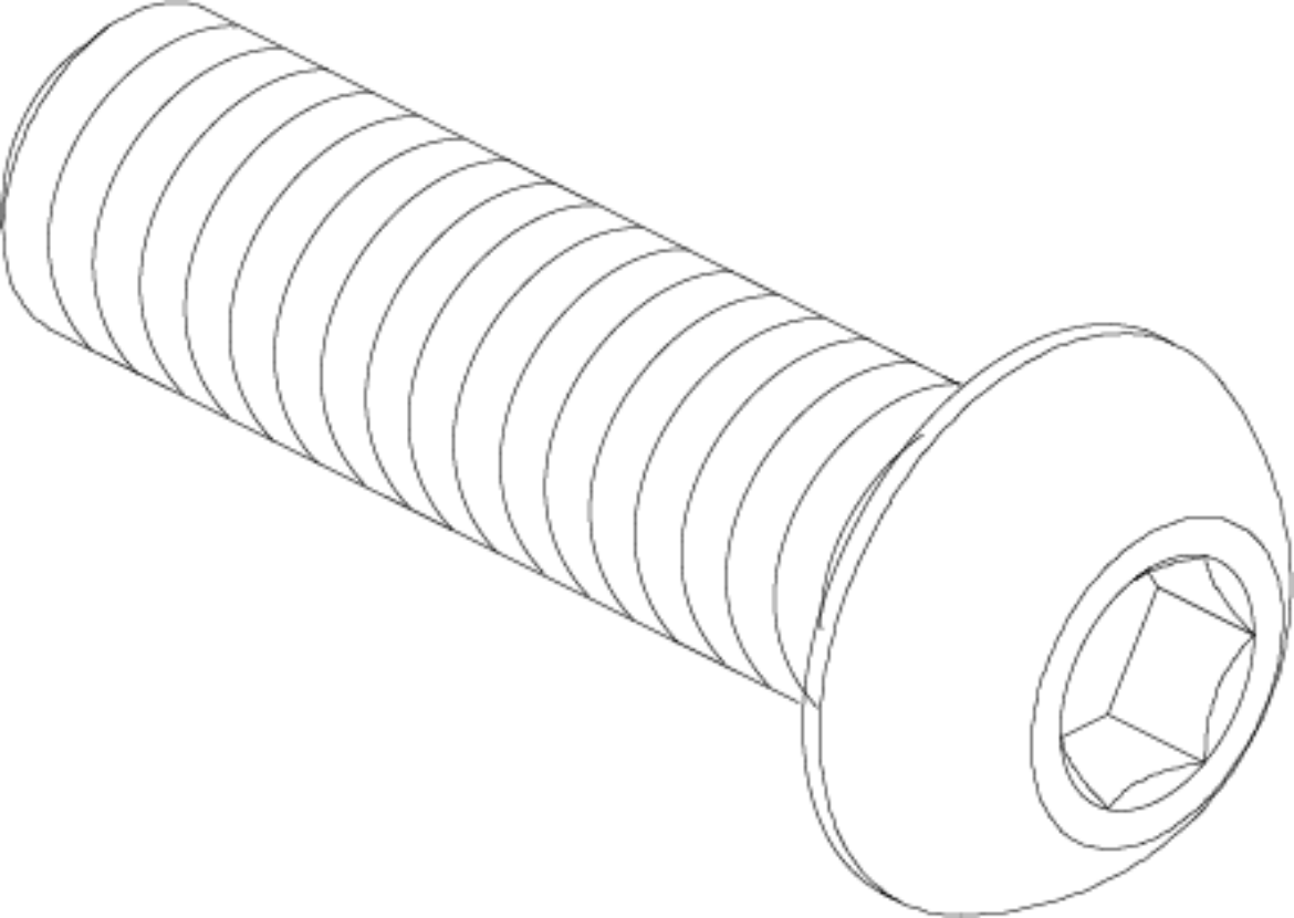Picture of SCREW, BUTTON HEAD, M6X1.0 X 22 ISO 7380-1