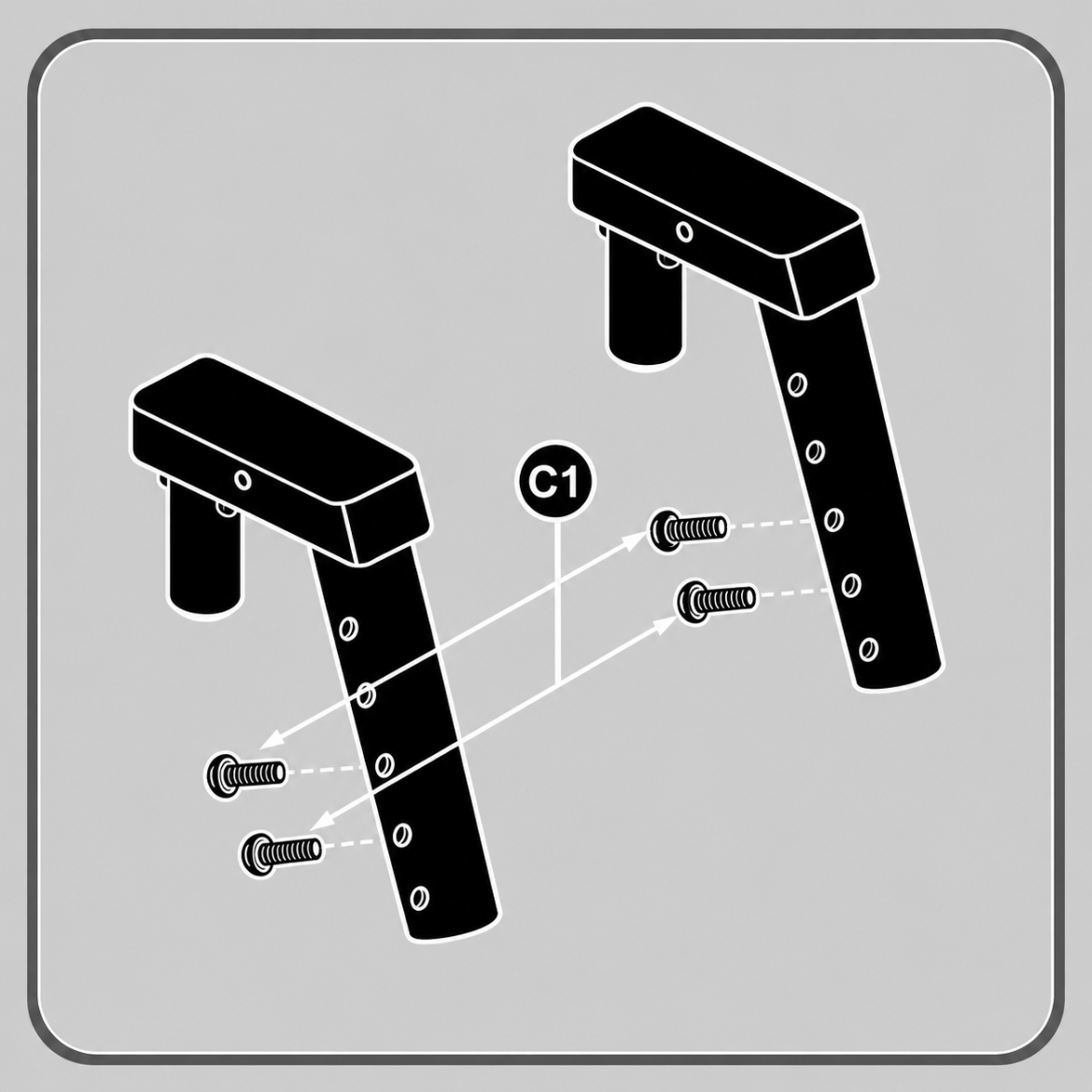 Picture of Heavy Duty Drop-in Legrests - 13' - 18" Size Range, 6x11 Footplates