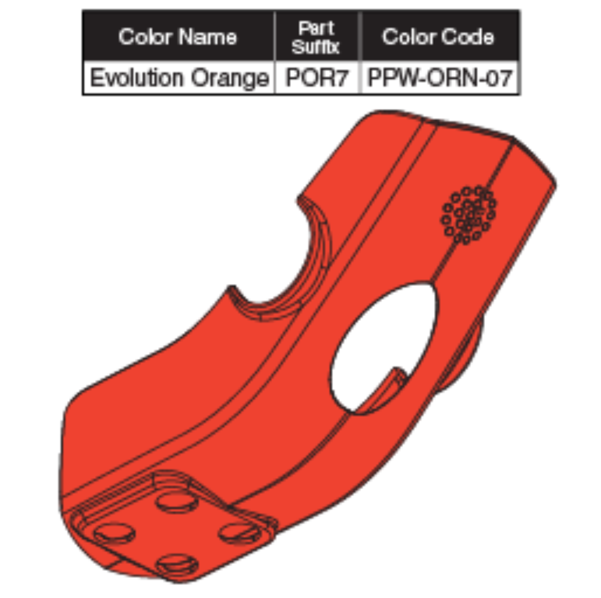 Picture of CONTROLLER SHROUD EVOLUTION ORANGE