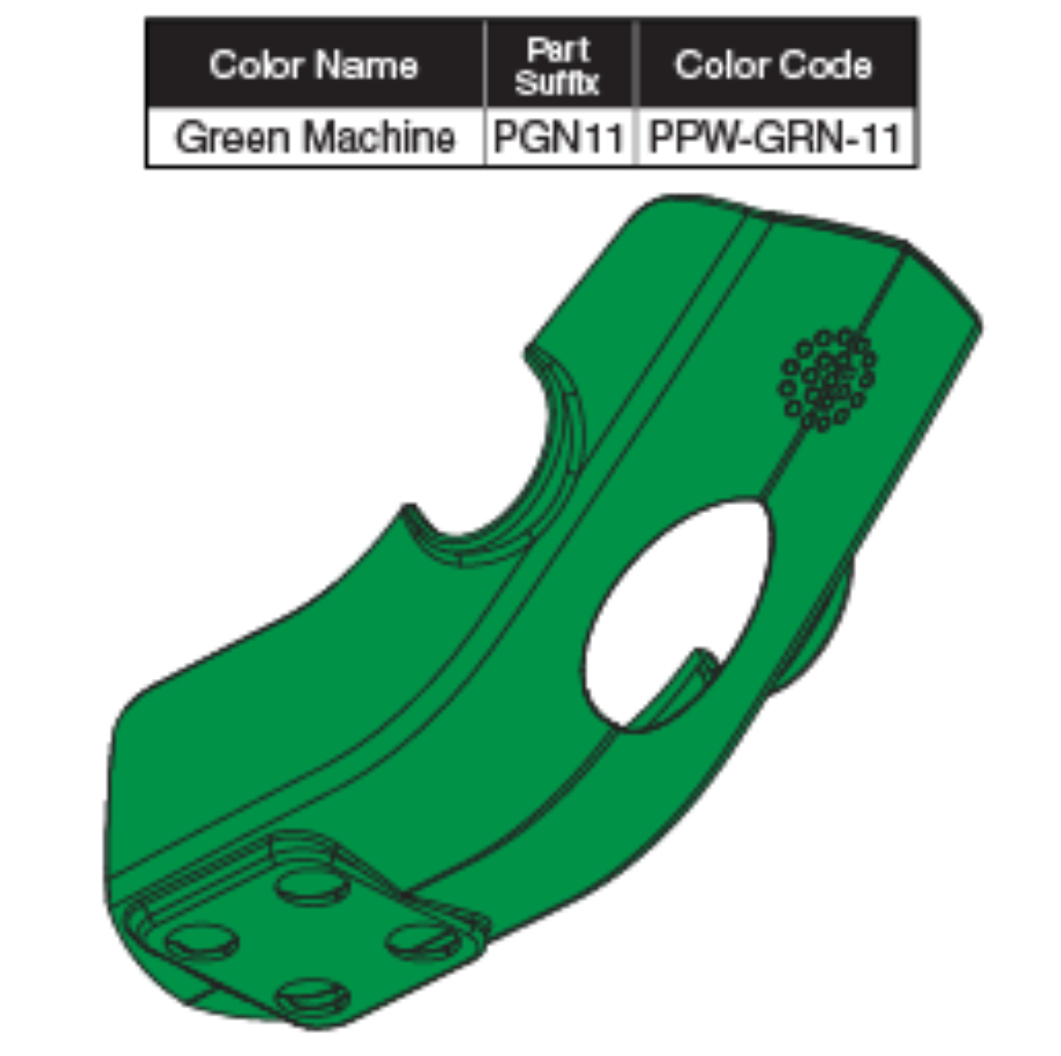 Picture of CONTROLLER SHROUD GREEN MACHINE HAND