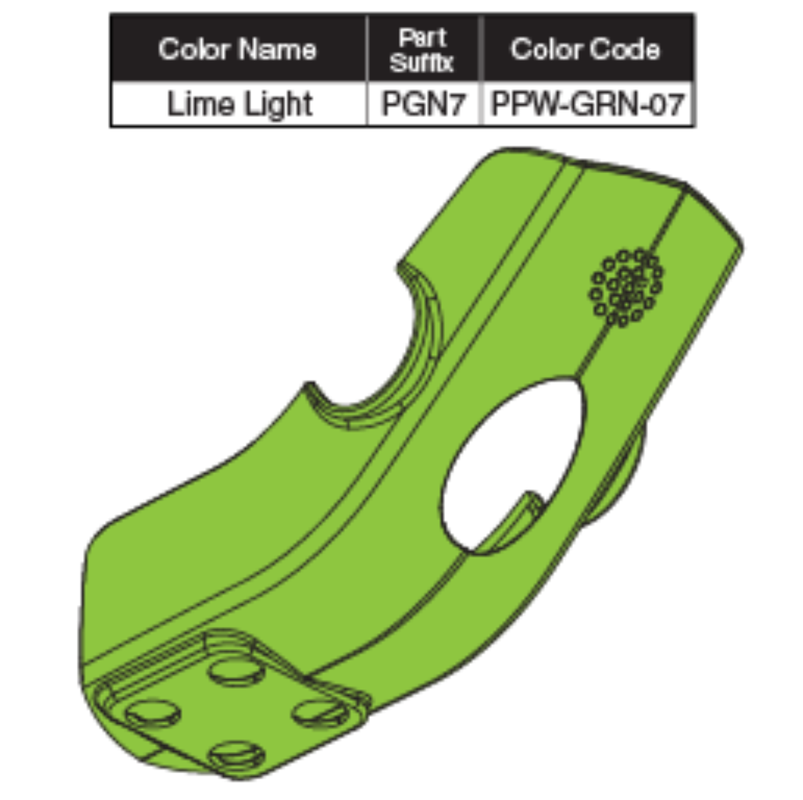 Picture of CONTROLLER SHROUD LIME LIGHT
