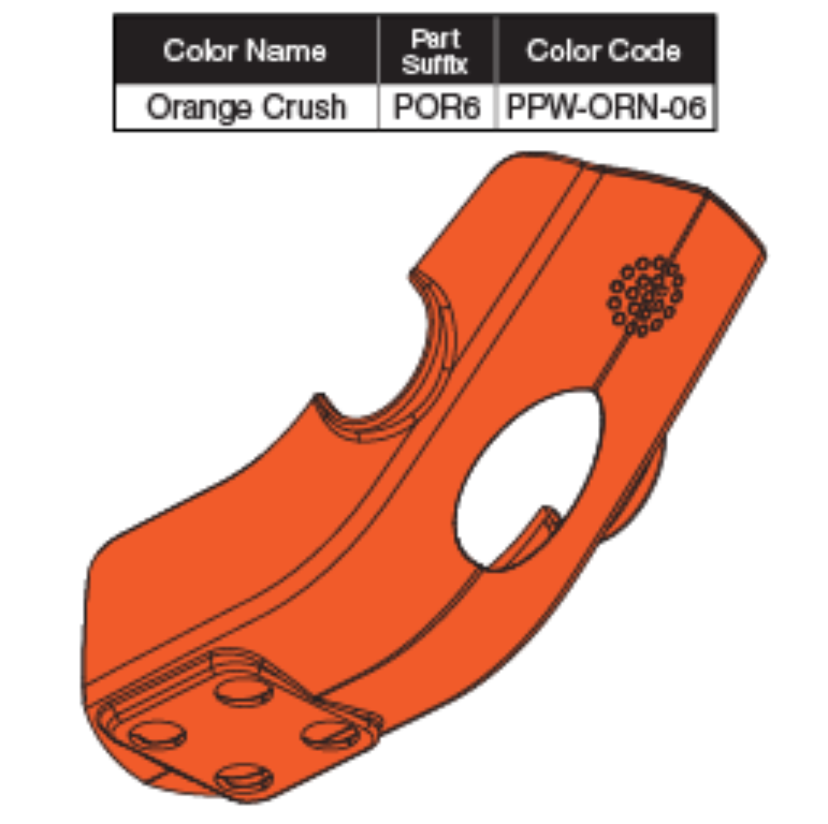 Picture of CONTROLLER SHROUD ORANGE CRUSH