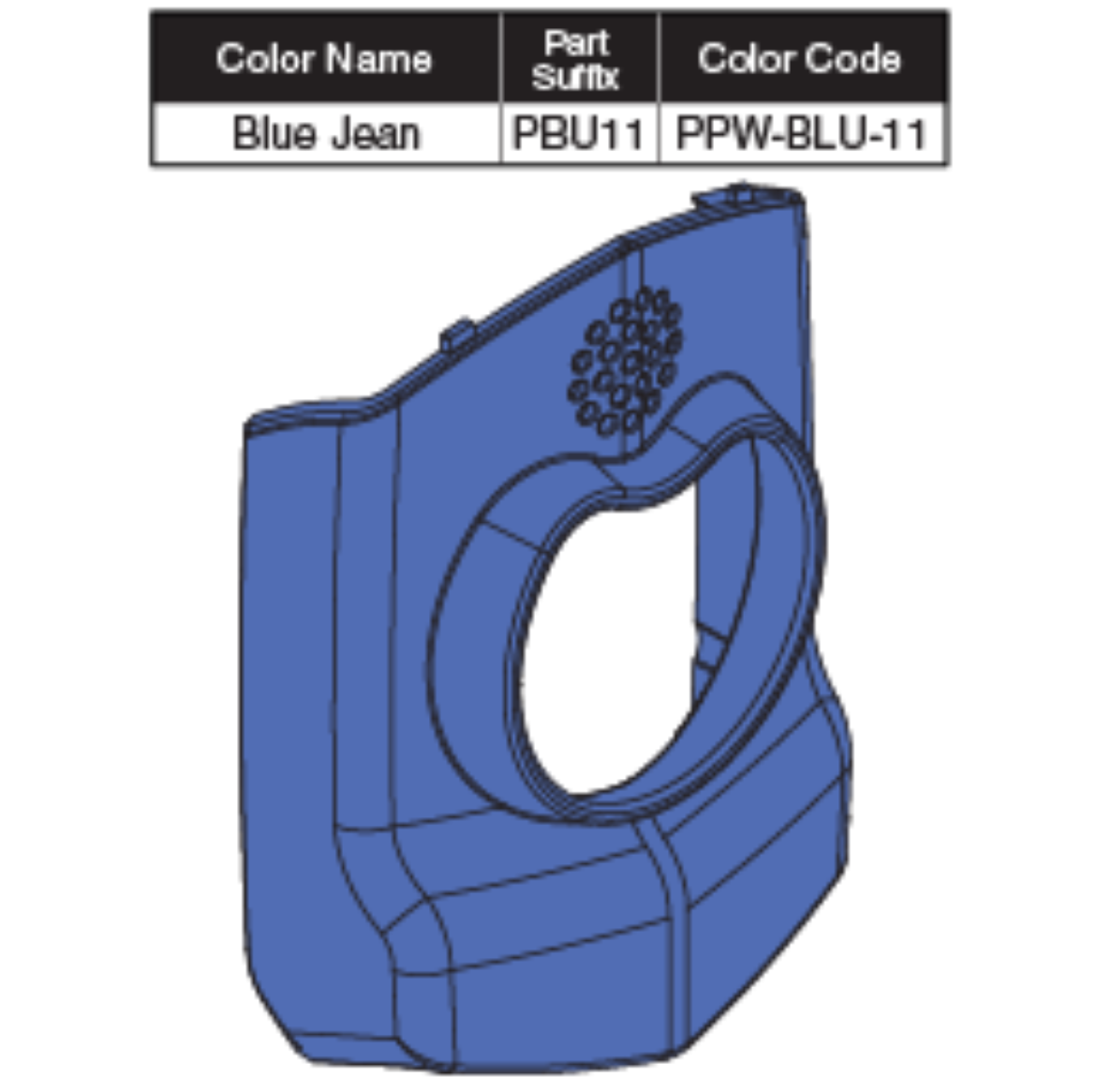 Picture of ENHANCED DISPLAY BLUE JEAN SHROUD