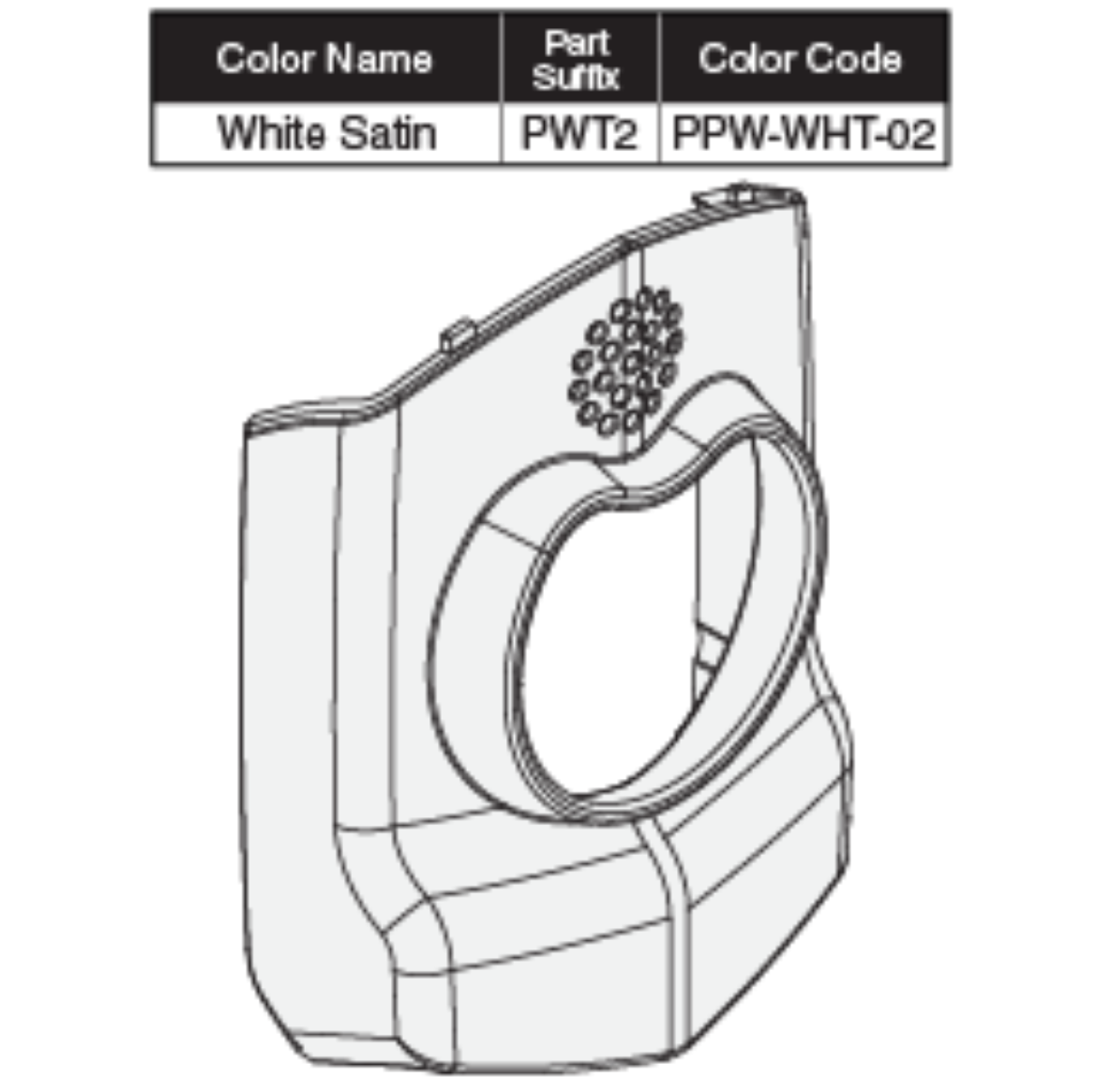Picture of ENHANCE DISPLAY SATIN WHITE SHROUD