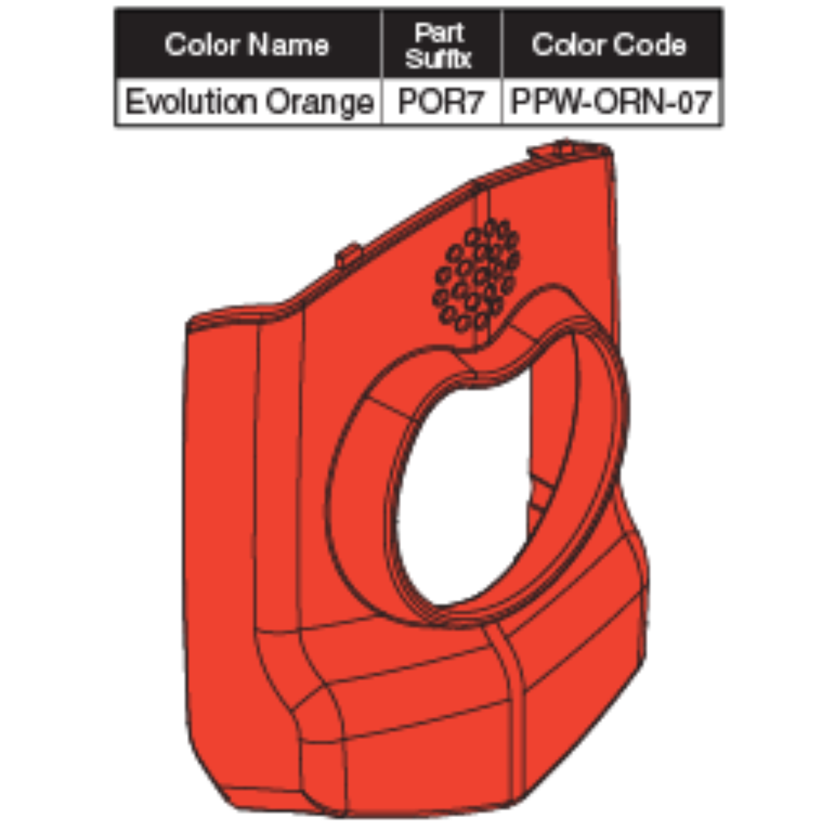 Picture of ENHANCED DISPLAY EVOLUTION ORANGE SHROUD