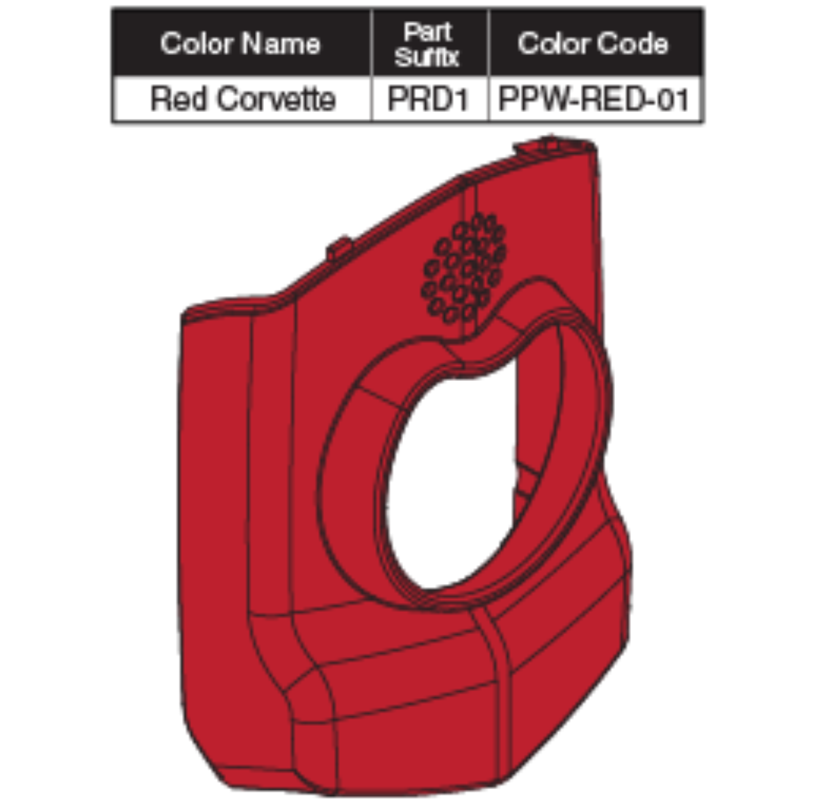 Picture of ENHANCE DISPLAY RED CORVETTE SHROUD