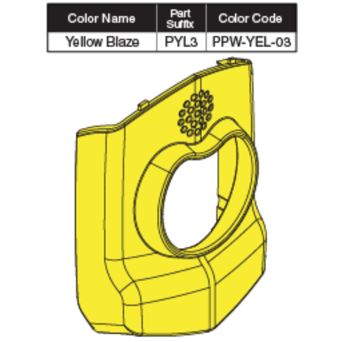 Picture of ENHANCE DISPLAY YELLOW BLAZE SHROUD