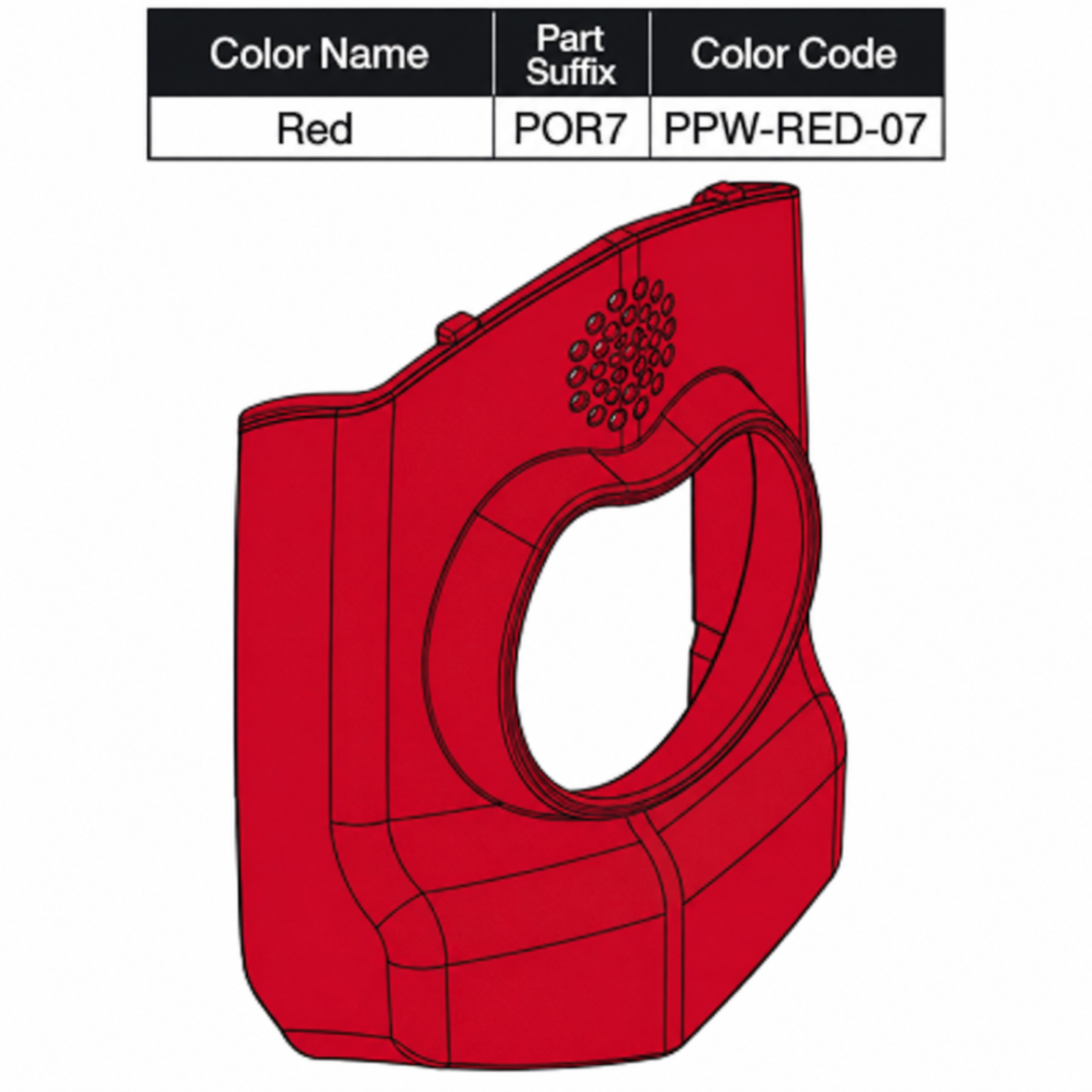 Picture of ENHANCED DISPLAY INFERNO RED SHROUD