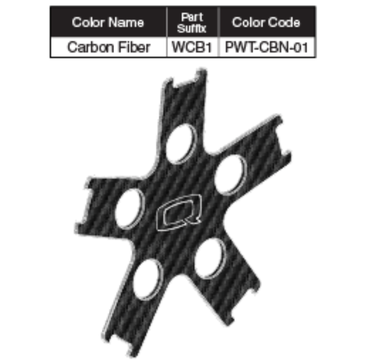 Picture of CARBON FIBRE COLOR WHEEL INSERT W/ADHESIVE TAPE