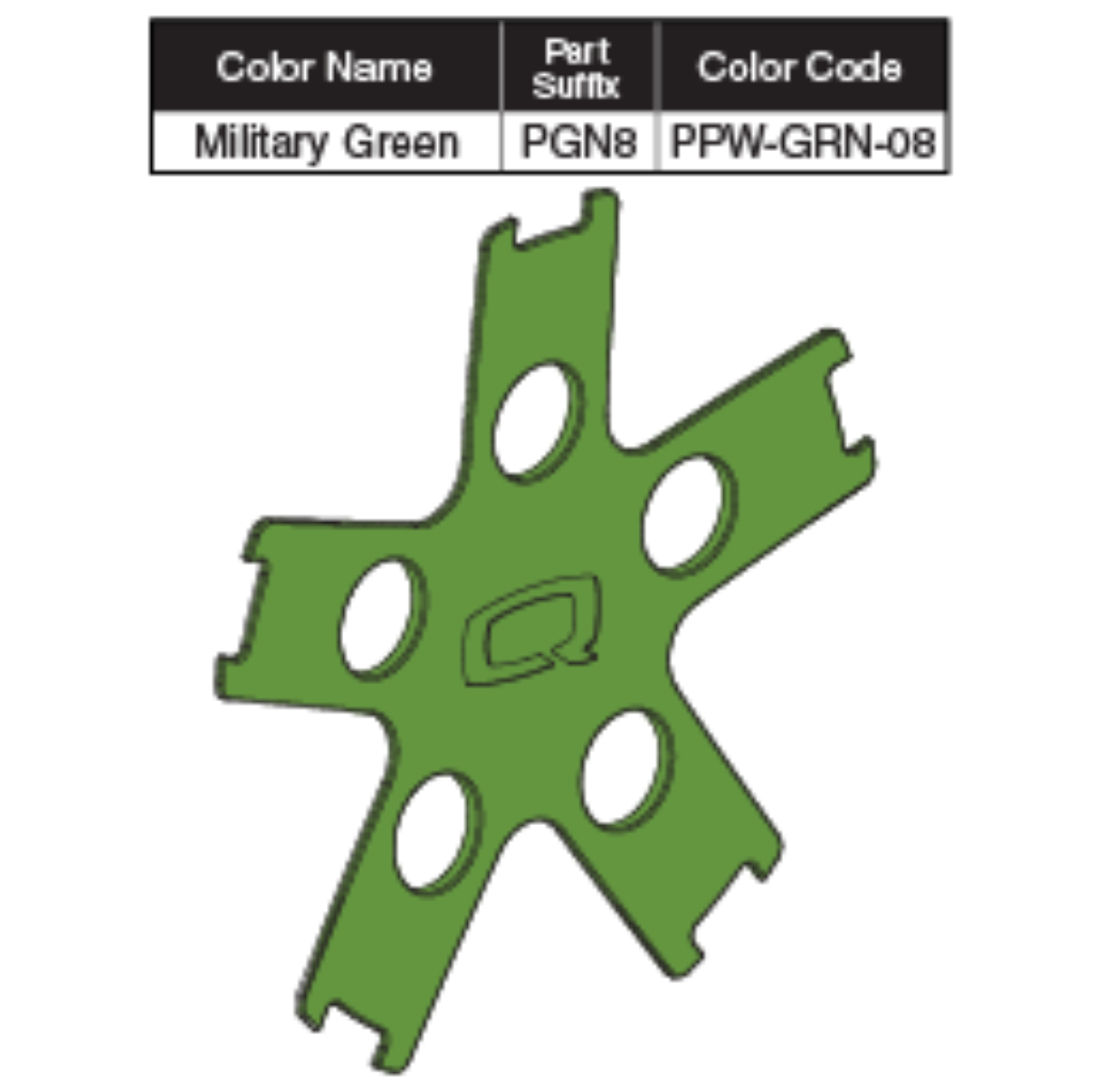 Picture of MILLITARY GREEN COLOR WHEEL INSERT W/ADHESIVE TAPE