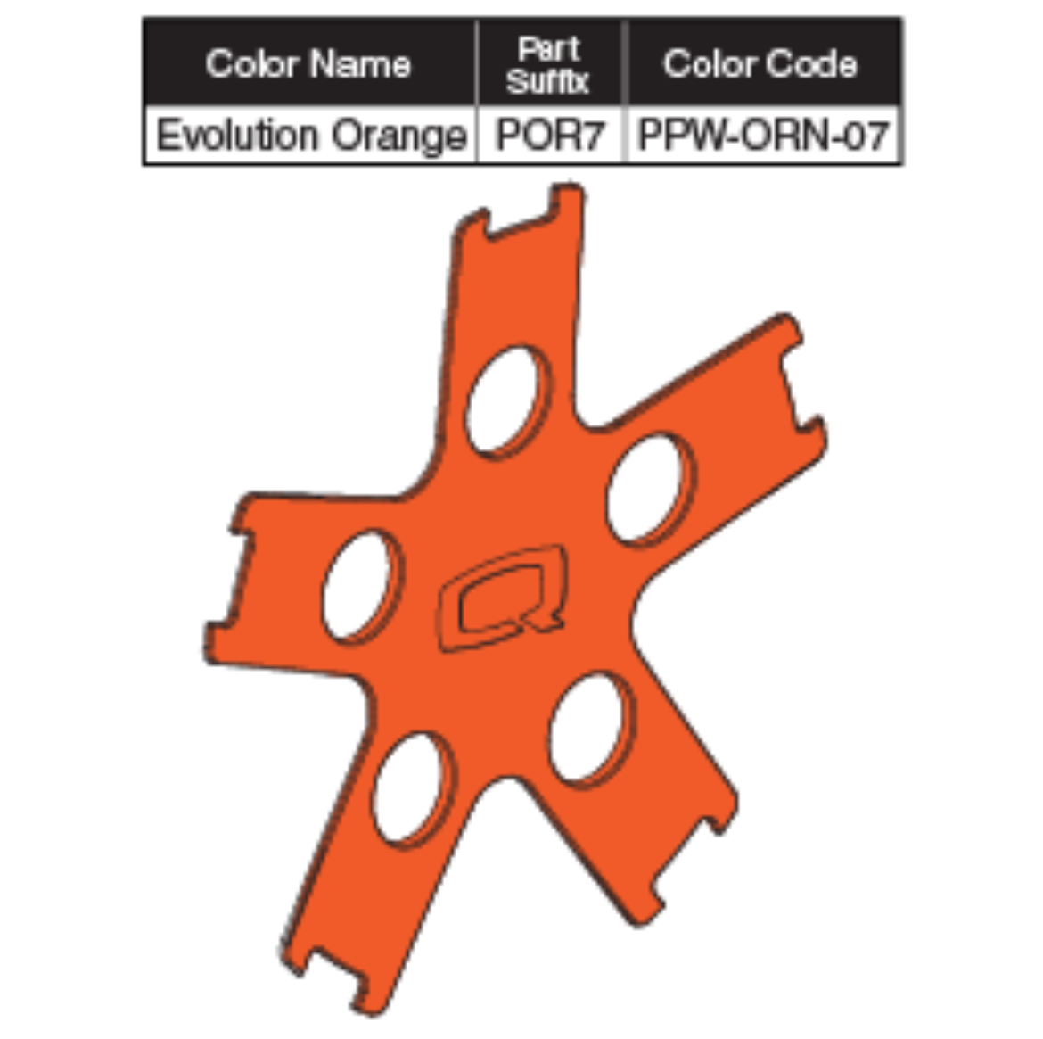 Picture of EVOLUTION ORANGE WHEEL COLOUR INSERT W/ADHESIVE TAPE