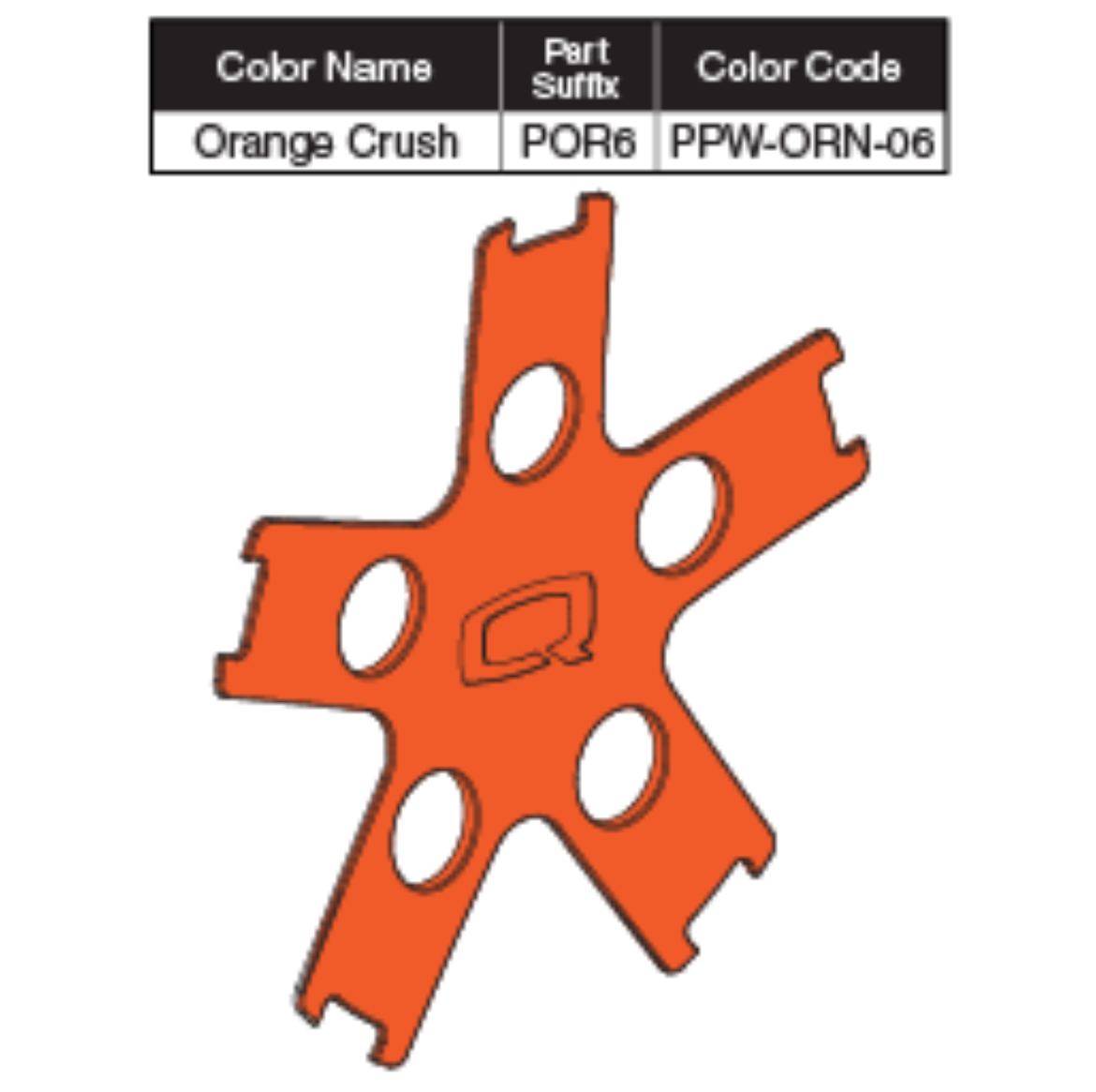 Picture of ORANGE CRUSH COLOR WHEEL INSERT W/ADHESIVE TAPE