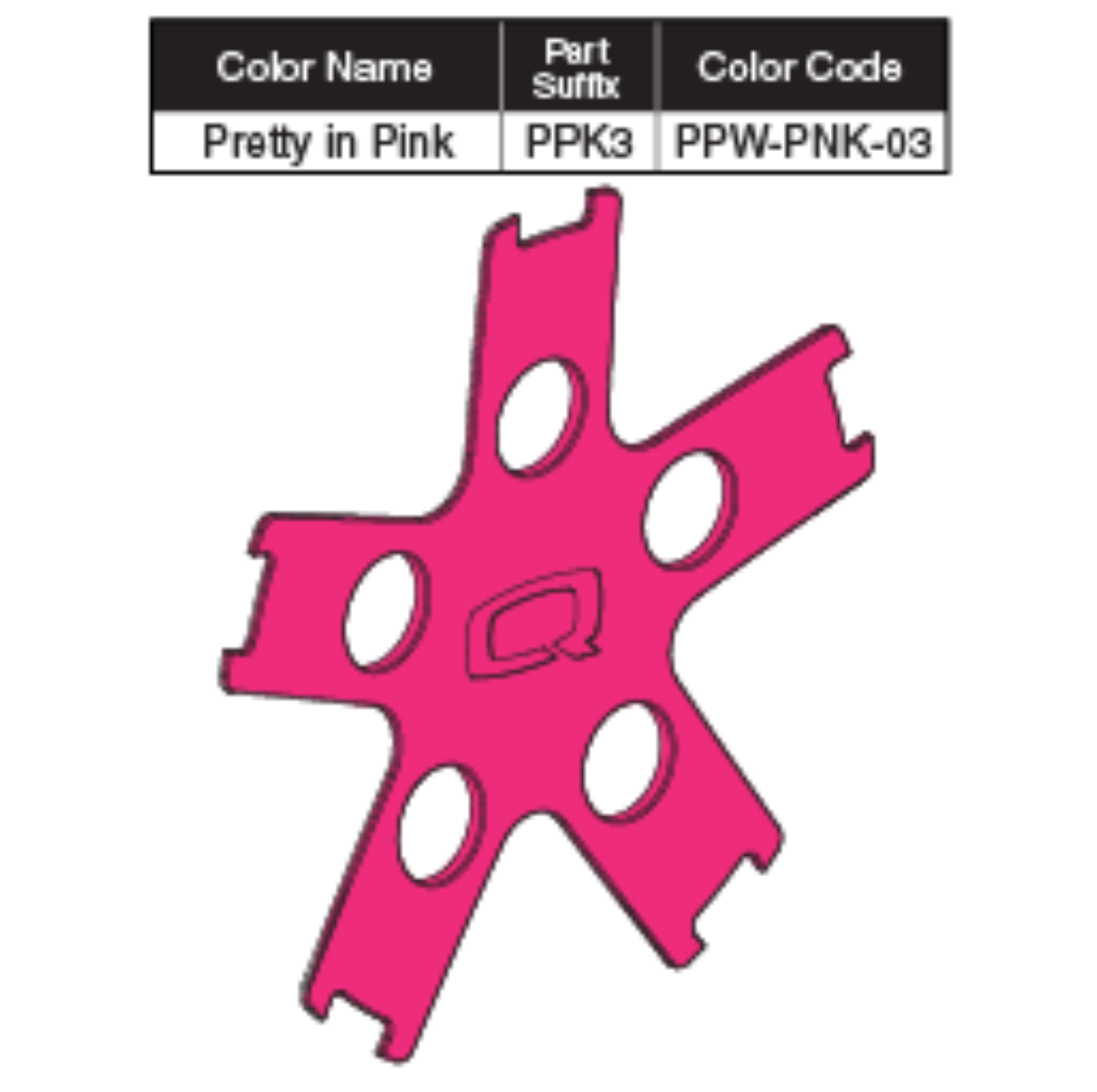 Picture of PRETTY IN PINK COLOR WHEEL INSERT W/ADHESIVE TAPE