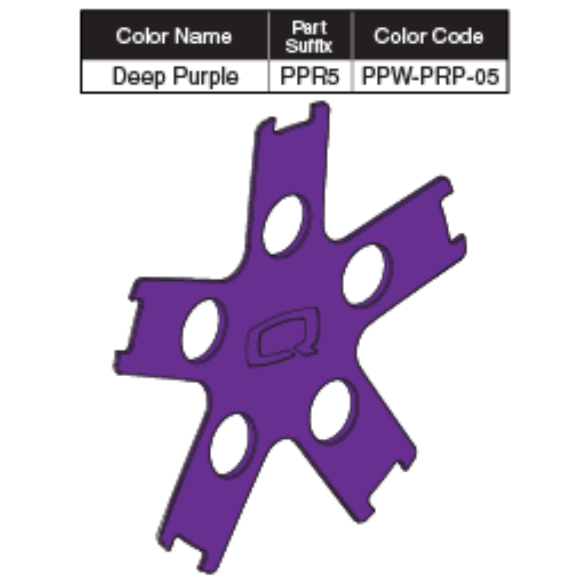 Picture of DEEP PURPLE COLOR WHEEL INSERT W/ADHESIVE TAPE