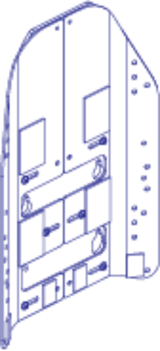 Picture of SEAT BACK ASSEMBLY, 19"H, 14"-16" WIDE, RADIUS