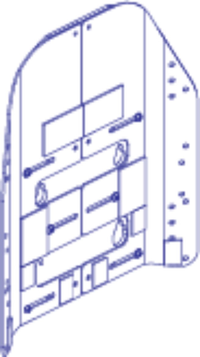 Picture of SEAT BACK ASSEMBLY,17"H,16-20"W,RADIUS