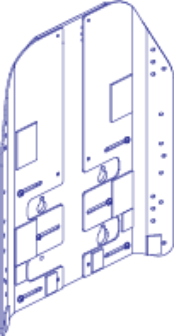 Picture of SEAT BACK ASSEMBLY,21" HIGH,18" TO 22" WIDE,RADIUS