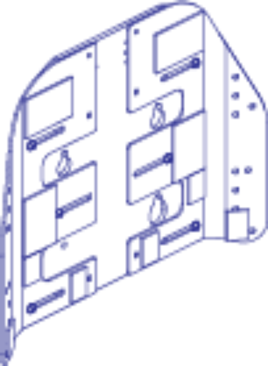 Picture of SEAT BACK ASSEMBLY, 13" HIGH, 18" TO 22" WIDE
