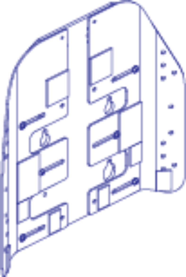 Picture of SEAT BACK ASSEMBLY,15"H TO 22"WIDE, RADIUS