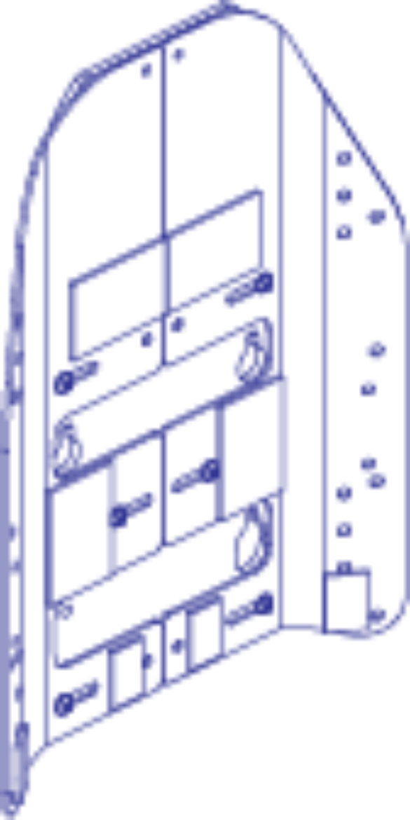 Picture of SEAT BACK ASSEMBLY,17" HIGH,14" TO 16" WIDE,RADIUS