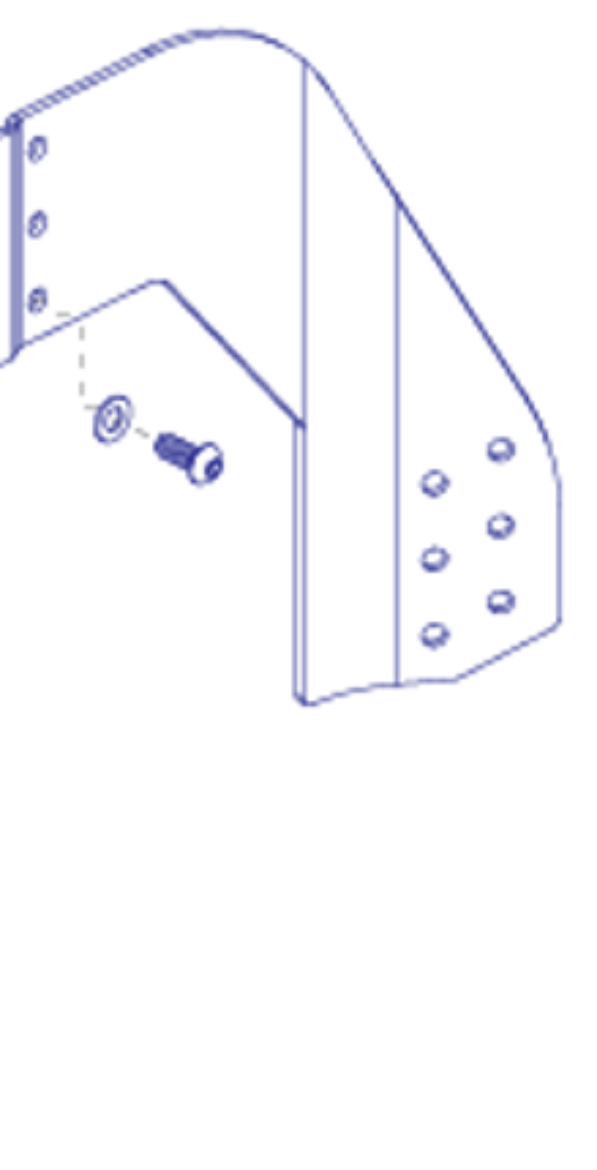 Picture of SEAT BACK, SIDE PLATE, HEIGHT EXTENSION, 18-22"W RADIUS RIGHT