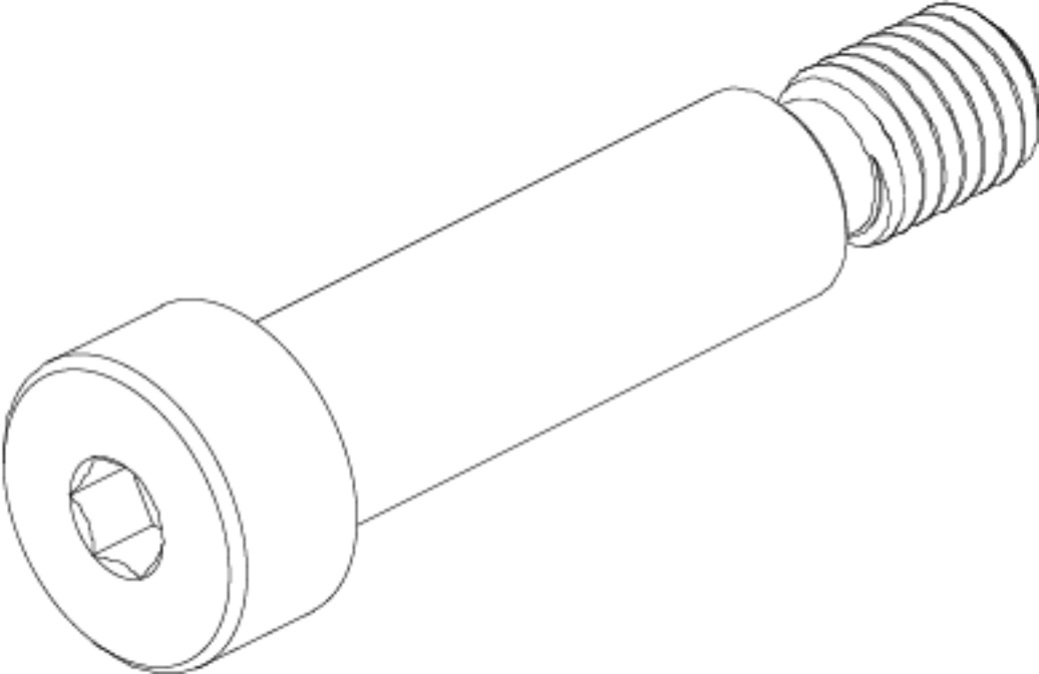 Picture of SCREW, SHOULDER, 12 X 40, M10X1.5, CL 12.9, BLACK