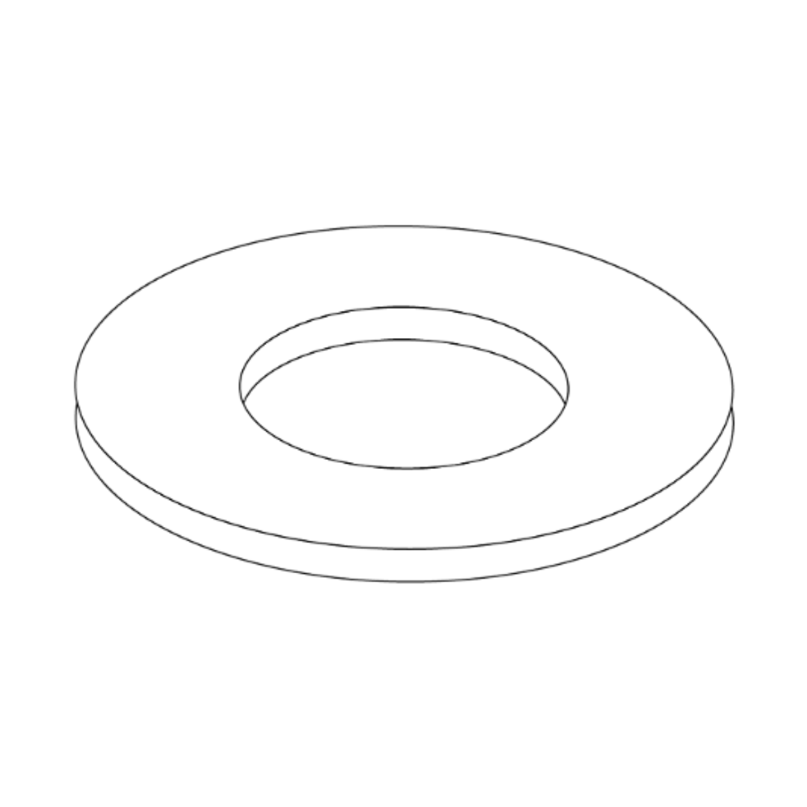 Picture of WASHER,FLAT,BLK ZINC,10.5MM ID x 20MM OD x 2MM