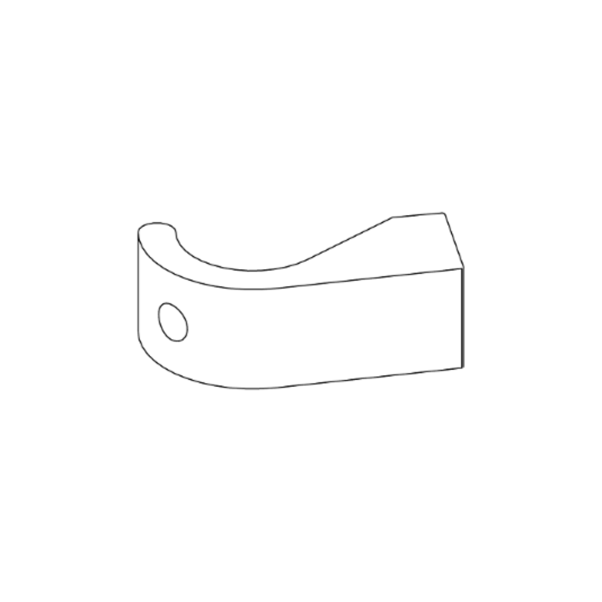 Picture of BACK PLATE BRACKET,T-SLOT,1" - 4 PER CHAIR