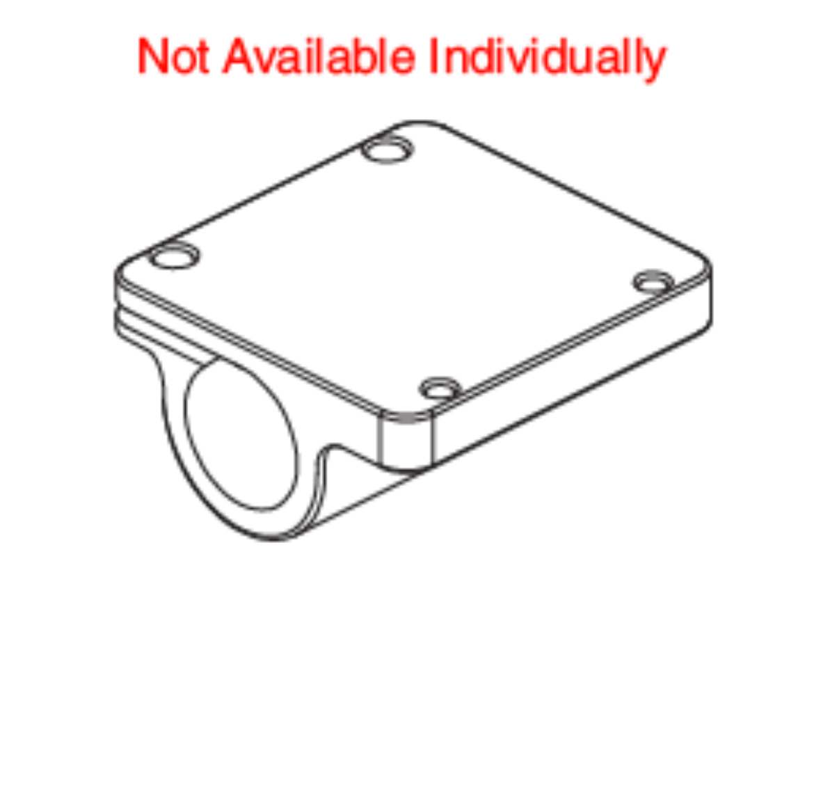 Picture of FOOTPLATE,ANGLE ADJUST,BLACK w/OFFSET MOUNT BLOCK